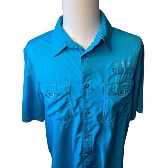 Field & Stream Fishing Angler Vented Button up Short Sleeve Shirt Men’s Large - Picture 2 of 11